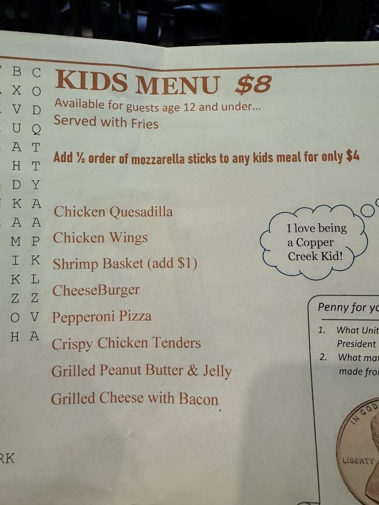 Copper Creek Pub & Ale House Menu image 3